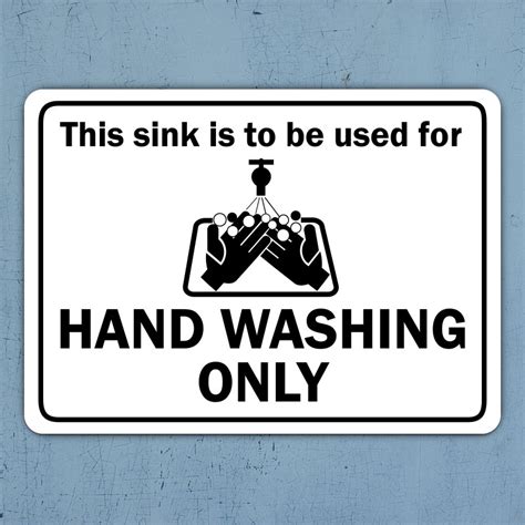 Sink For Hand Washing Only Sign Save 10 Instantly