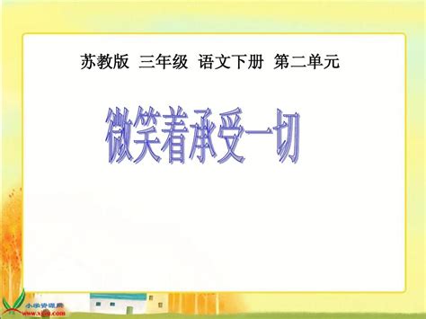 《微笑着承受一切》ppt课件苏教版三年级语文下册课件word文档在线阅读与下载无忧文档