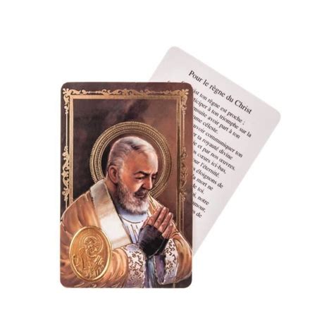 Carte de Prière Plastifiée Padre Pio Cdiscount Librairie