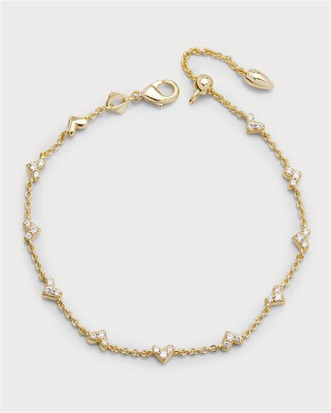 Kendra Scott Haven Crystal Heart Chain Bracelet Neiman Marcus