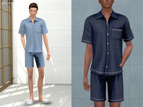 The Sims Resource Chloem Pajama Male In Cute Pajama Sets Sims