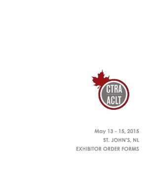 Fillable Online Canadian Tr Exhibitor Order Forms Bcanadianb