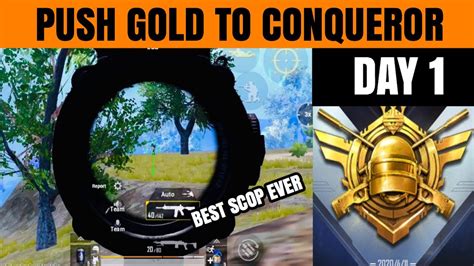 Day Pushing Conqueror From Gold In Pubg Mobile Season Rank