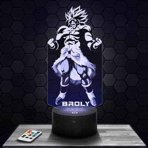 Lámpara LED 3D Dragon Ball Z Broly con la base que elijas PictyourLamp