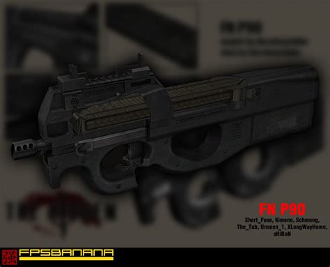 Shortfuse Fn P90 Iron Sights Hidden Source Mods