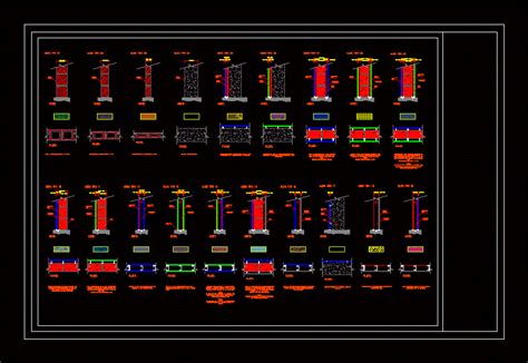 Detalles De Muros En Autocad Librer A Cad