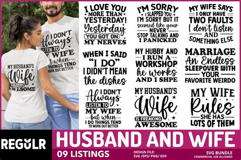 Husband and Wife Quotes Graphic by Regulrcrative · Creative Fabrica