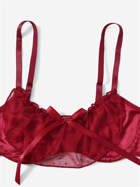 Sweetness X Gabiciamp Contrast Mesh Lingerie Set SHEIN UK