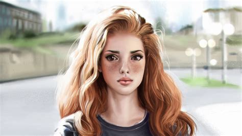 Redhead Girl Artistic Art 4k Wallpaperhd Artist Wallpapers4k