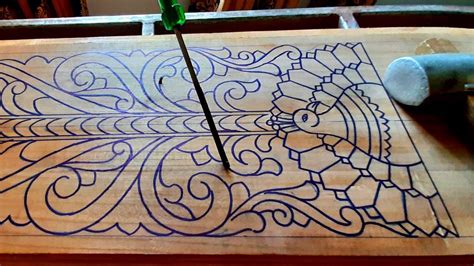 Wood Drawing Work V Chisel Carving Tutorial Part 19 Wood Carving Wood Art Up Wood Art Youtube