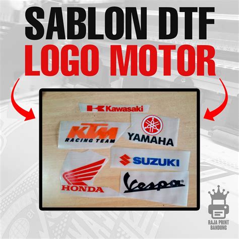 Jual Sablon Setrika Satuan Logo Motor Dtf Bisa Custom Gambar Ukuran