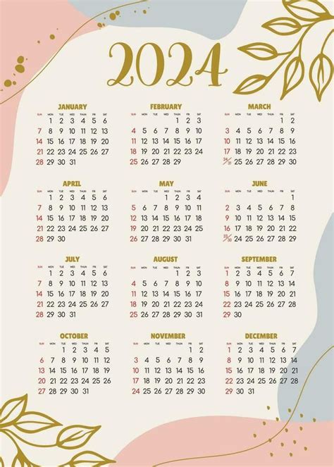 Calendar 2024 all months national holidays calendar commemorative dates ...