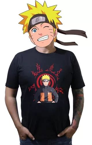 Camiseta Masculina Naruto Uzumaki Anime Camisa Algod O