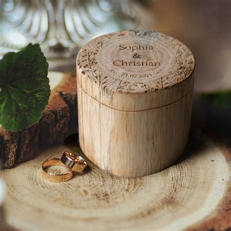 Ringbox Holz Zur Hochzeit Eiche Bouquet