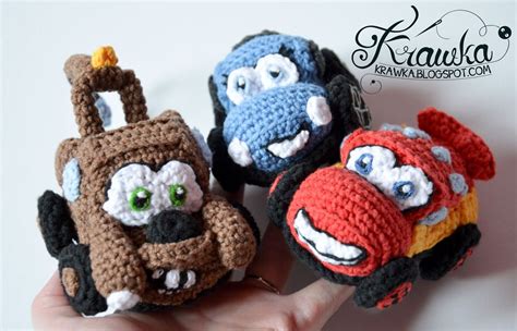 3 Cars Crochet Pattern In 1 Lightning Mcqueen Sally Carrera And