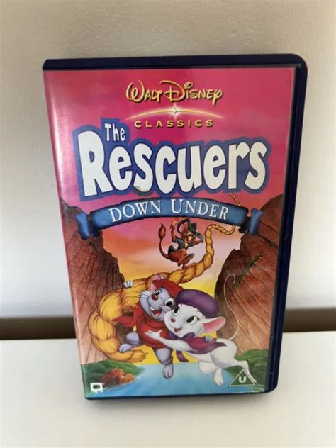 Walt Disney Classics The Rescuers Down Under Uk Pal Vhs Video Tape