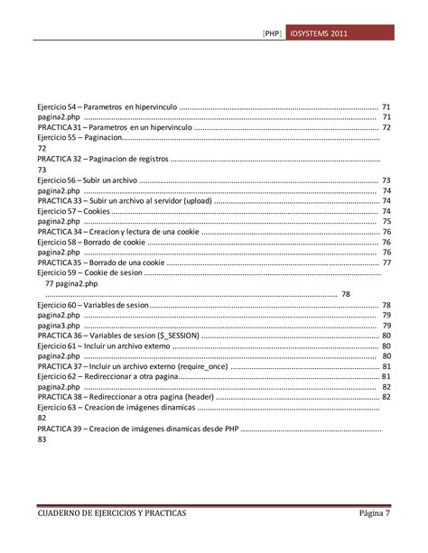 Cuaderno De Ejercicios Y Practicas Php Pdf