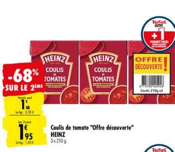 Promo Coulis De Tomate Offre D Couverte Heinz Sur Le Me Chez