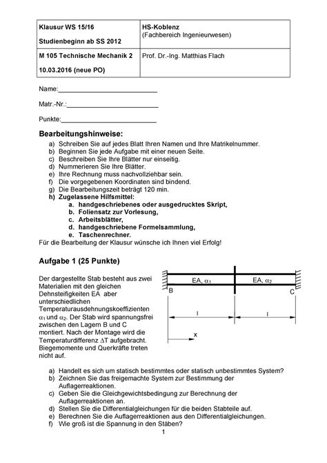 Klausur Fragen Klausur Ws Hs Koblenz Fachbereich