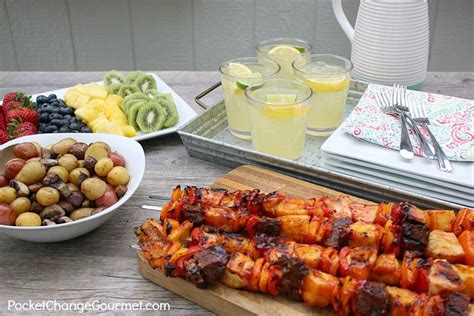 Easy Summer Cookout Sweet Bbq Kabobs Pocket Change Gourmet