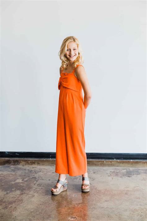 Habitual Girl Harlow Crepe Jumpsuit Orange ⋆ Gypsy Girl Tween Boutique