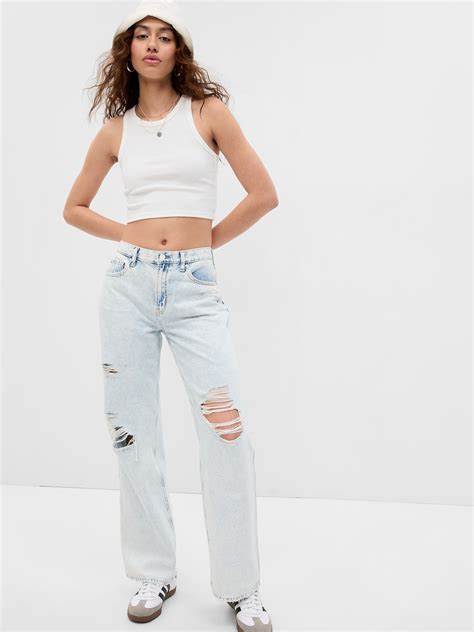 PROJECT GAP Low Rise Baggy Jeans With Washwell Gap