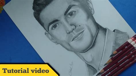 Drawing Cristiano Ronaldo Sketch With Doms Graphite Pencil Step By