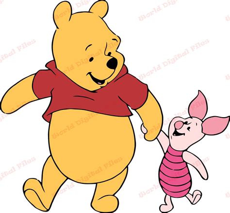 Winnie The Pooh And Piglet Walking Svg Svg Dxf Cricut Etsy Uk