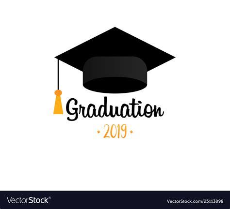 Graduation cap template design elements Royalty Free Vector