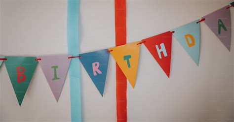 A birthday banner with the words happy birthday on it photo – Baby ...