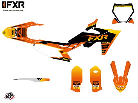 Ktm Smr 450 Dirt Bike Fxr Revo Graphic Kit Orange Kutvek Kit Graphik