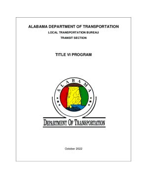 Fillable Online Alabama Department Of Transportation Title Vi Fax