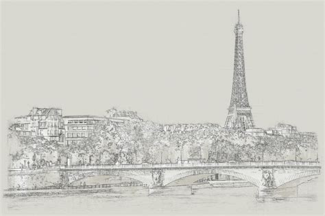 Ville Lumiere Cartilla Disegno Di Parigi Su Carta Da Parati