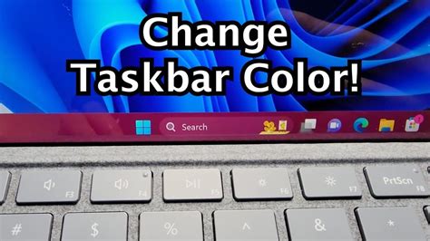 How To Change Taskbar Color On Windows Or Pc Youtube