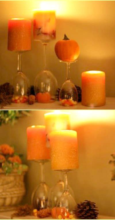 Upside Down Wine Glasses As Candle Holders Jen Schmidt