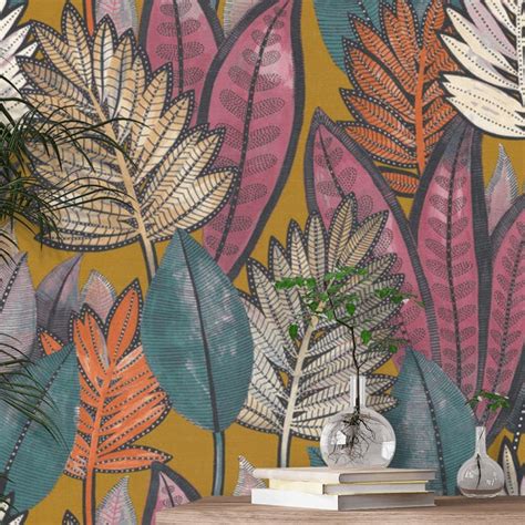 Sabal Wallpaper Safran By Casamance