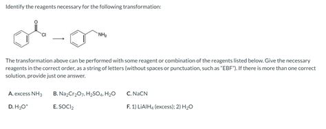 Solved Identify The Reagents Necessary For The Following