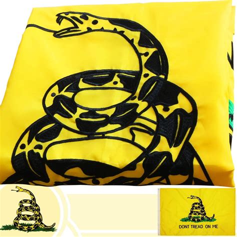 Anley EverStrong Series Embroidered Don T Tread On Me Flag 3x5 Ft