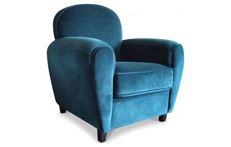 Fauteuil Club Bleu En Velours Tom Decome Store