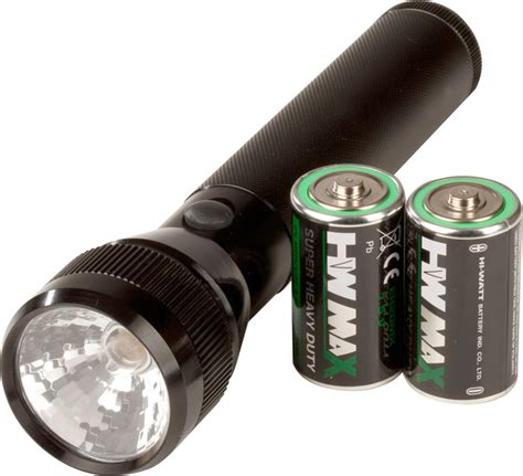 Aluminum flashlight - with 2 heavy-duty batteries and adjustable bulb focus