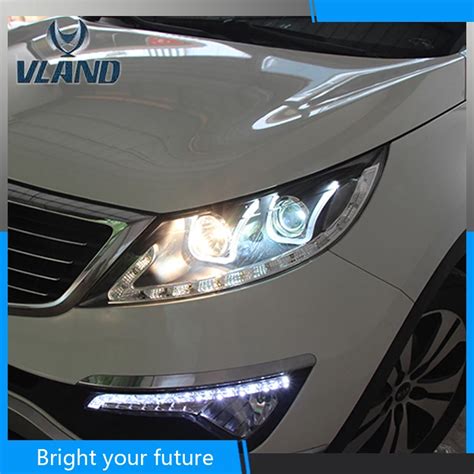 Front Lamp For KIA Sportage R LED Headlights 2011 2012 2013 2014 Double ...