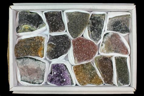 Lot Druzy Amethyst Quartz Clusters 14 Pieces 118291 For Sale