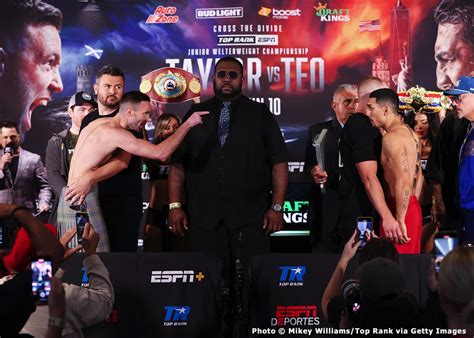 Josh Taylor 1398 Vs Teofimo Lopez 140 Official Espn Weigh In Results