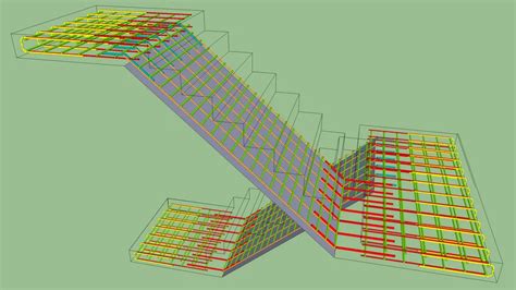 Staircase Reinforced Details Double Skp 829 Kb 3D Warehouse