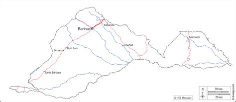 Barinas Mapa Livre Mapa Em Branco Livre Mapa Livre Do Esbo O Mapa