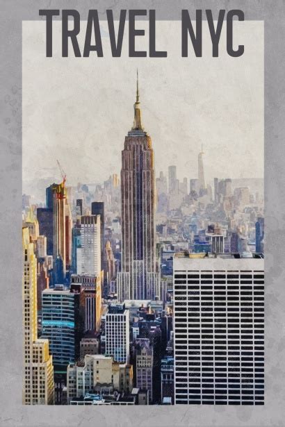 New York Vintage Travel Poster Free Stock Photo Public Domain Pictures