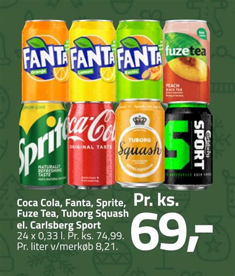 Coca Cola Fanta Sprite Fuze Tea Tuborg Squash El Carlsberg Sport