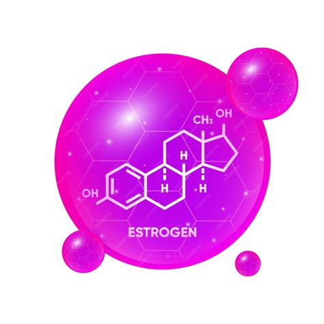 Symbole De Lœstrogène Logo De La Formule Squelettique Formule Chimique