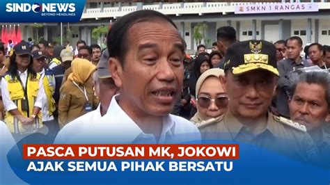 Jokowi Minta Semua Pihak Hormati Putusan Mk Cawe Cawe Tak Terbukti