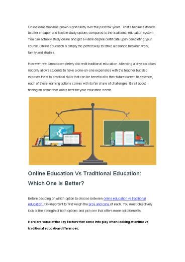 Ppt Online Education Vs Traditional Education Which One Is Better